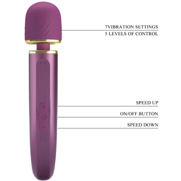 Pretty Love Massager met 7 vibratiestanden, paars