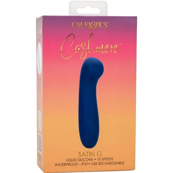 Calexotics Cashmere Satin G Vibrator van vloeibaar siliconen, blauw Calexotics Cashmere Satin G Vibrator van vloeibaar siliconen, blauw