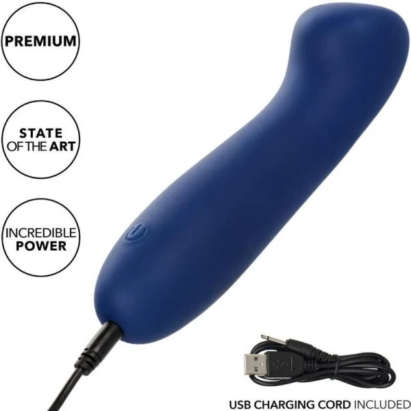 Calexotics Cashmere Satin G Vibrator van vloeibaar siliconen, blauw Calexotics Cashmere Satin G Vibrator van vloeibaar siliconen, blauw