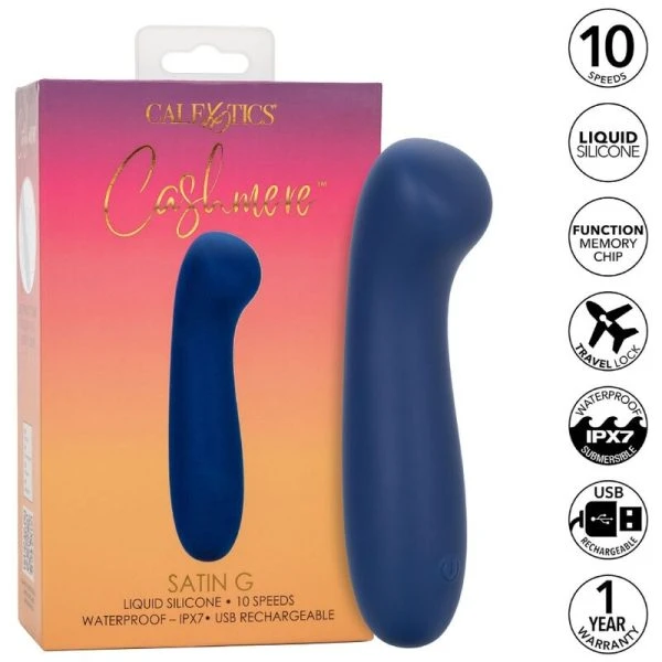 img_172712_2219b1c452134e8a499848fd2e955d3e_1.jpg Calexotics Cashmere Satin G Vibrator van vloeibaar siliconen, blauw