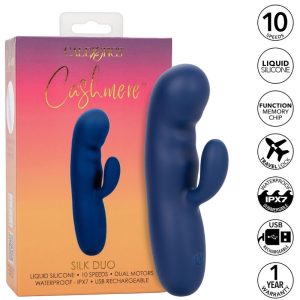 Calexotics Cashmere Silk Duo G-Punt Vibrator Blauw Calexotics Cashmere Silk Duo G-Punt Vibrator Blauw - Afbeelding 1