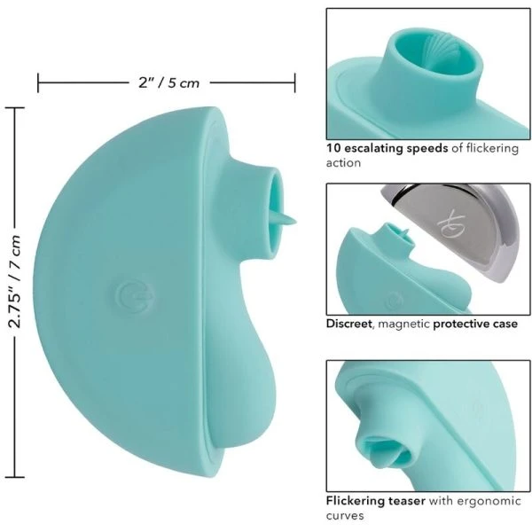 Calexotics Ovation Rave Stimulator Opgelegde Vibrator Aqua Green