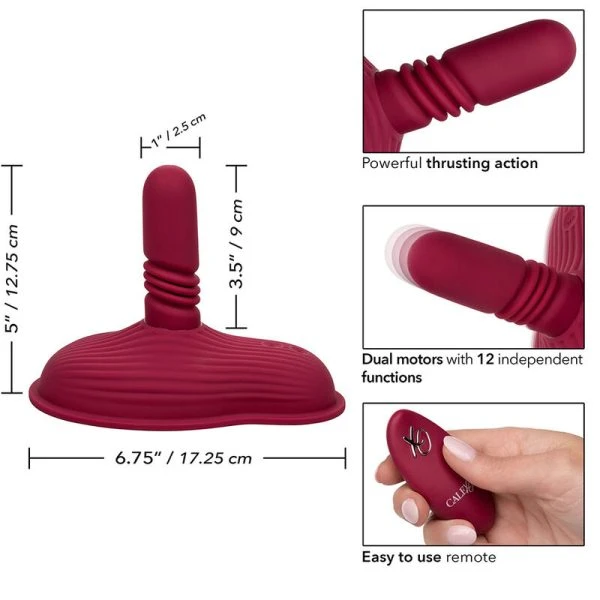 Calexotics Rider Massager Doppelmotor Stoß- und Vibrationsmassager Rot