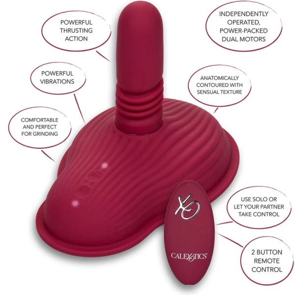 Calexotics Rider Massager Doppelmotor Stoß- und Vibrationsmassager Rot