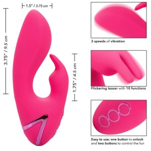 Calexotics So. CAL Sunshine Vibrator Rabbit met clitorisstimulator, Fuchsia Calexotics So. CAL Sunshine Vibrator Rabbit met clitorisstimulator, Fuchsia - Afbeelding 9