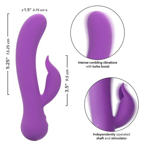 Calexotics G-Puntvibrator met Clitorisstimulator, oplaadbaar, Paars