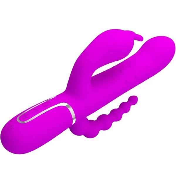 Pretty Love Cammy Triple Vibrator met clitorisstimulator en anale stimulator