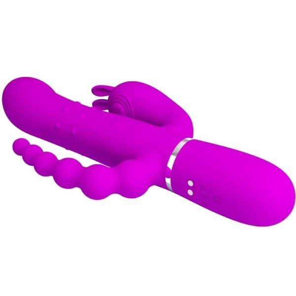 Pretty Love Cammy Triple Vibrator met clitorisstimulator en anale stimulator