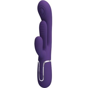 Pretty Love Shania Triple Rabbit Vibrator met clitorisstimulator, paars Pretty Love Shania Triple Rabbit Vibrator met clitorisstimulator, paars - Afbeelding 1