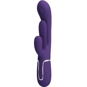 Pretty Love Shania Triple Rabbit Vibrator mit Klitorisreizer, lila