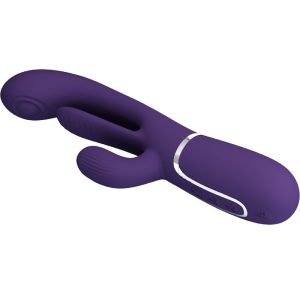 Pretty Love Shania Triple Rabbit Vibrator met clitorisstimulator, paars Pretty Love Shania Triple Rabbit Vibrator met clitorisstimulator, paars - Afbeelding 5