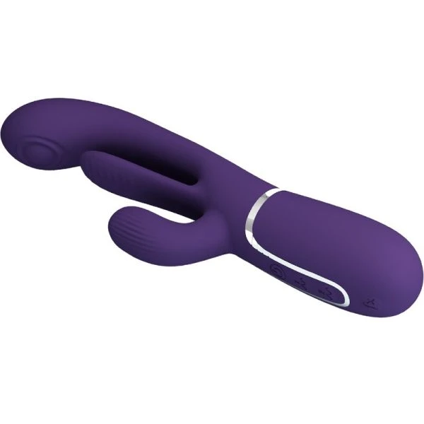 Pretty Love Shania Triple Rabbit Vibrator met clitorisstimulator, paars Pretty Love Shania Triple Rabbit Vibrator met clitorisstimulator, paars