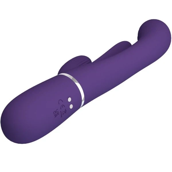 Pretty Love Shania Triple Rabbit Vibrator met clitorisstimulator, paars Pretty Love Shania Triple Rabbit Vibrator met clitorisstimulator, paars