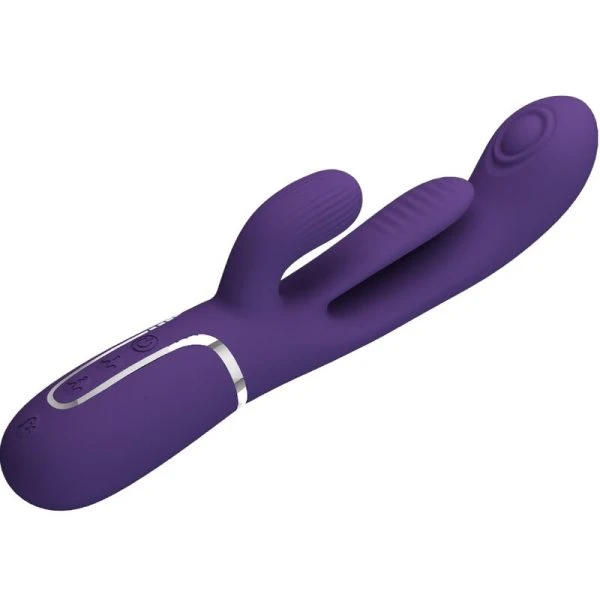 Pretty Love Shania Triple Rabbit Vibrator met clitorisstimulator, paars Pretty Love Shania Triple Rabbit Vibrator met clitorisstimulator, paars