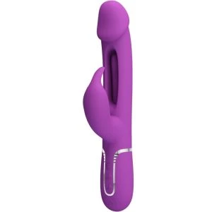 Pretty Love Kampas 3 in 1 Multifunction Rabbit Vibrator with Clitoral Stimulator, purple
