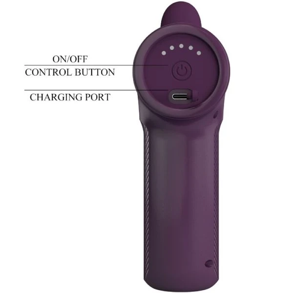 Pretty Love DJ Scholar Massager met 5 stootstanden, paars