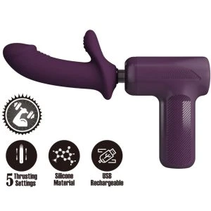 Pretty Love DJ Scholar Massager met 5 stootstanden, paars