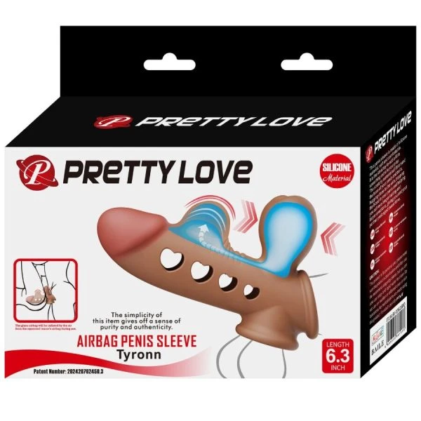 Pretty Love Tyronn Penishuls met opblaasbare airbag siliconen Pretty Love Tyronn Penishuls met opblaasbare airbag siliconen