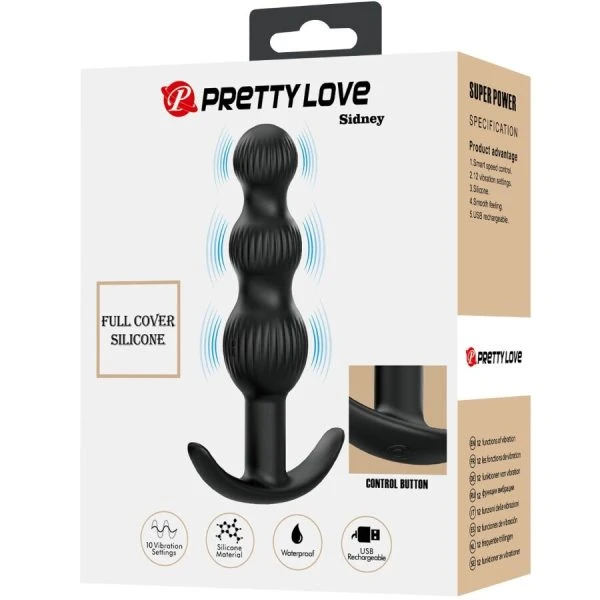 Pretty Love Sidney Anaalvibrator met 10 trillingen, siliconen Pretty Love Sidney Anaalvibrator met 10 trillingen, siliconen