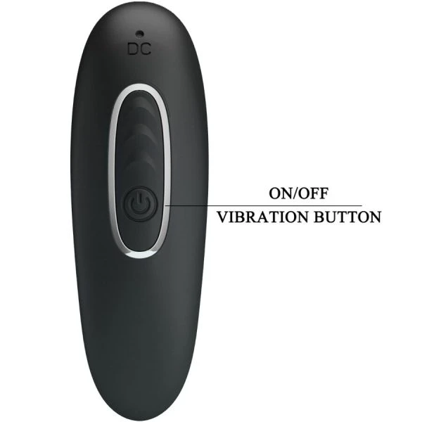 Pretty Love Corban Anale Vibrator met 10 Trillingen Zwart