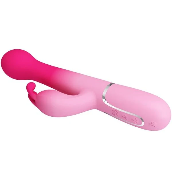 Pretty Love Dejon 3 IN 1 Multifunktions-Rabbit-Vibrator mit Perlenkette, Rosa