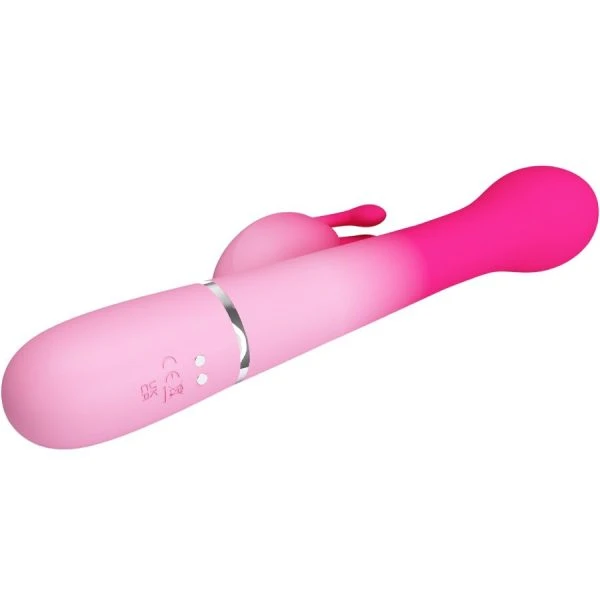 Pretty Love Dejon 3 IN 1 Multifunktions-Rabbit-Vibrator mit Perlenkette, Rosa