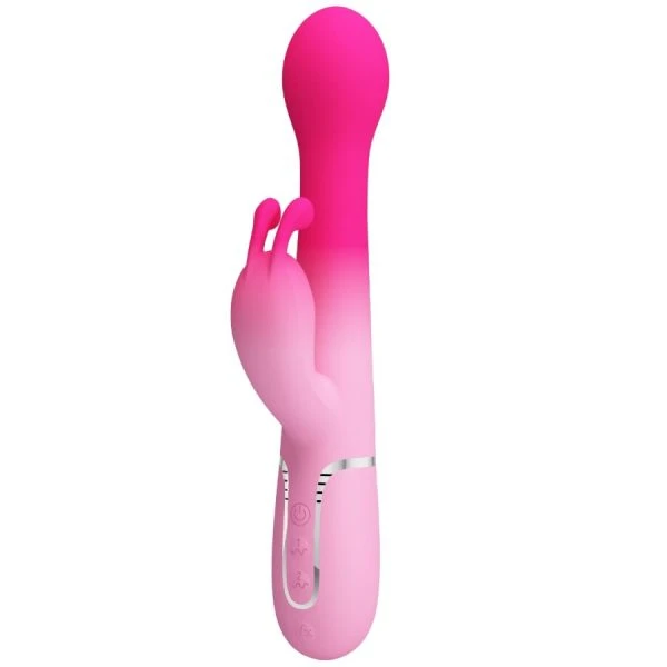 Pretty Love Dejon 3 IN 1 Multifunktions-Rabbit-Vibrator mit Perlenkette, Rosa