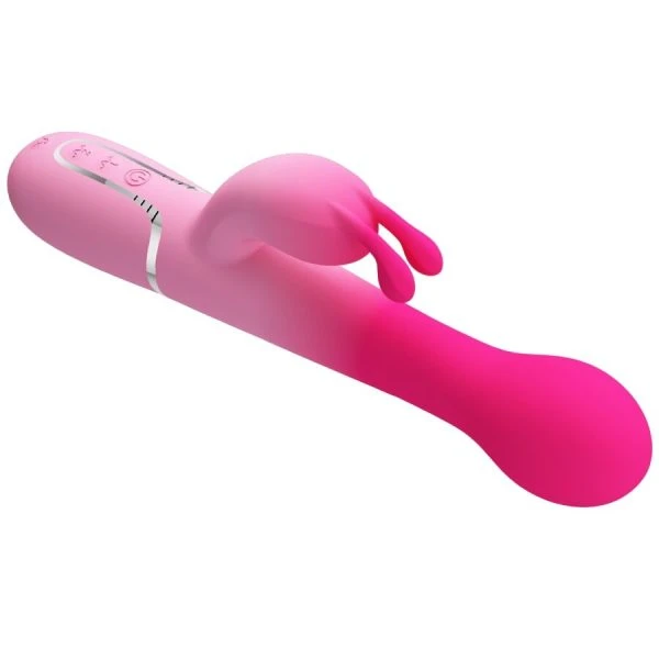 Pretty Love Dejon 3 IN 1 Multifunktions-Rabbit-Vibrator mit Perlenkette, Rosa