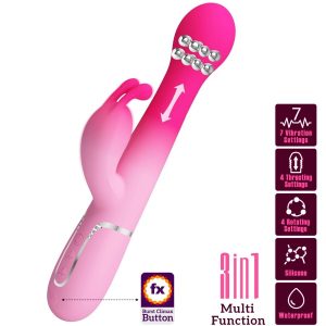 Pretty Love Dejon 3 IN 1 Multifunktions-Rabbit-Vibrator mit Perlenkette, Rosa Pretty Love Dejon 3 IN 1 Multifunktions-Rabbit-Vibrator mit Perlenkette, Rosa – Bild 1