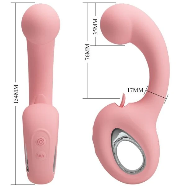 Pretty Love Erynnyes G-Punt Vibrator met Clitorisstimulator 10 Vibraties Roze Pretty Love Erynnyes G-Punt Vibrator met Clitorisstimulator 10 Vibraties Roze