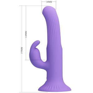Pretty Love Killmoulis Rabbit Vibrator met 12 standen en clitorisstimulator paars Pretty Love Killmoulis Rabbit Vibrator met 12 standen en clitorisstimulator paars - Afbeelding 6
