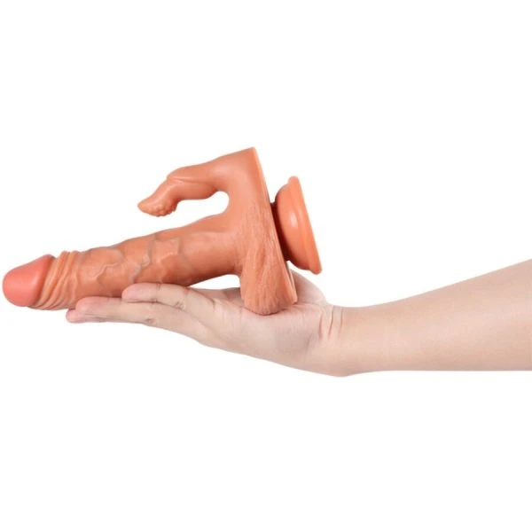 Shequ Julian Dildo met clitorisstimulator en vibratie 16 cm