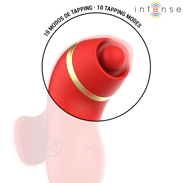 Intense Auflegevibrator mit 4 Aufsätzen, Saug- und Leckfunktion