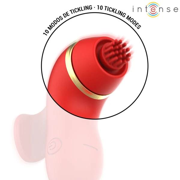 Intense Auflegevibrator mit 4 Aufsätzen, Saug- und Leckfunktion