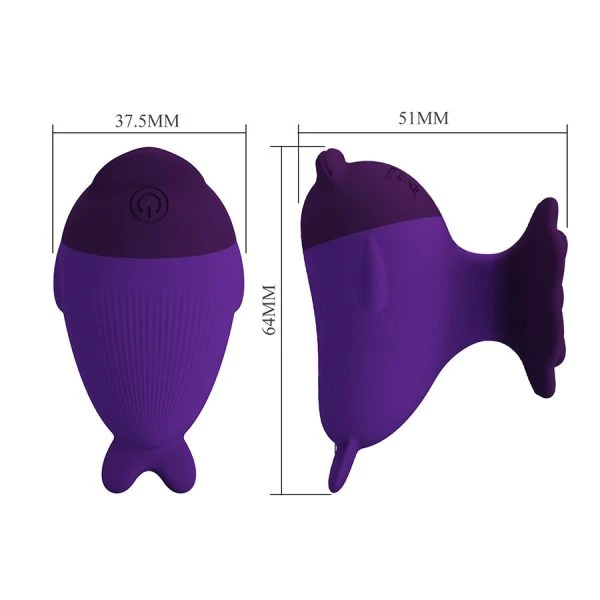 Pretty Love Dolphin Mini Vibrator met Clip, Siliconen, oplaadbaar