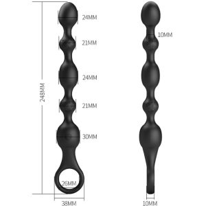 Pretty Love Analvibrator-kralenketting met 10 trillingen, siliconen, zwart Pretty Love Analvibrator-kralenketting met 10 trillingen, siliconen, zwart - Afbeelding 5