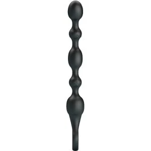 Pretty Love Analvibrator-Perlenkette mit 10 Vibrationen, Silikon, schwarz
