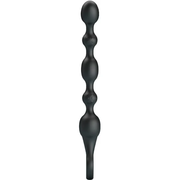 Pretty Love Analvibrator-kralenketting met 10 trillingen, siliconen, zwart