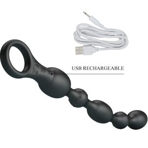 Pretty Love Analvibrator-kralenketting met 10 trillingen, siliconen, zwart Pretty Love Analvibrator-kralenketting met 10 trillingen, siliconen, zwart - Afbeelding 8