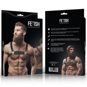 Fetish Submissive Borstharnas van Ecoleder Bulldog M/L Fetish Submissive Borstharnas van Ecoleder Bulldog M/L - Afbeelding 2