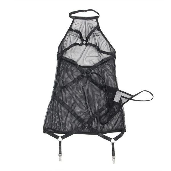 Subblime Transparante Halterjurk Zwart L/XL
