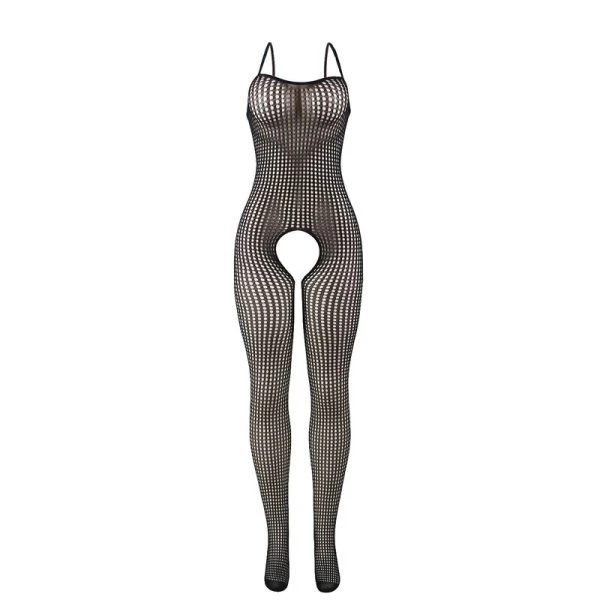 Subblime net-lichaamskous met open kruis, zwart, one-size