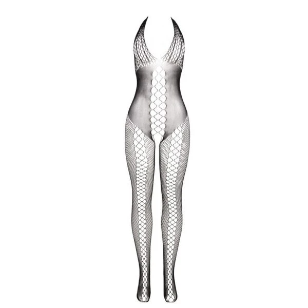 Subblime Bodystocking met open rug en kruisdetails zwart one-size