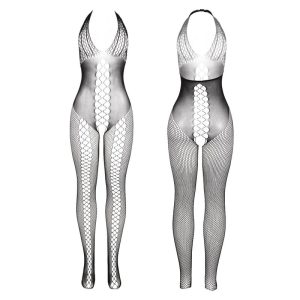 Subblime Bodystocking met open rug en kruisdetails zwart one-size Subblime Bodystocking met open rug en kruisdetails zwart one-size - Afbeelding 3