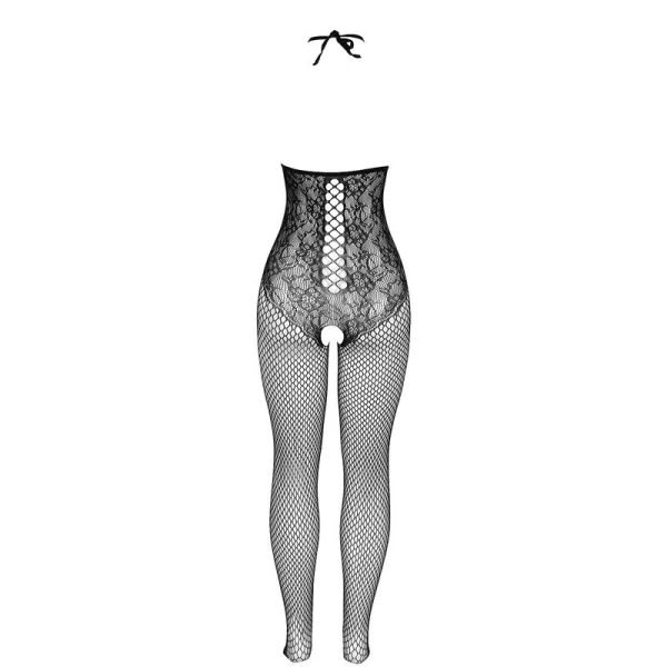 Subblime Net-Bodysuit open met Neckholder zwart