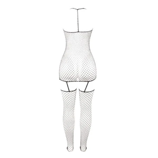 Subblime Glänzender Netz-Bodystocking Einheitsgröße