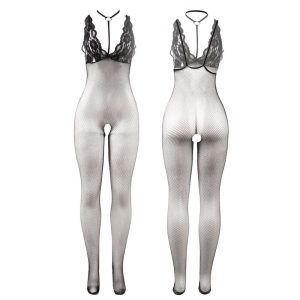 Subblime Transparenter Netz-Bodystocking mit offenem Schritt Schwarz Subblime Transparenter Netz-Bodystocking mit offenem Schritt Schwarz – Bild 3