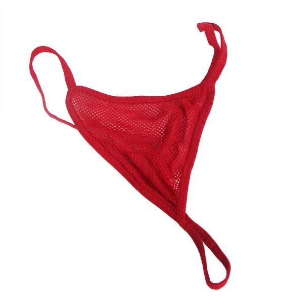 Subblime Net-Bodystocking met Handschoenen en Diamanten Rood One Size