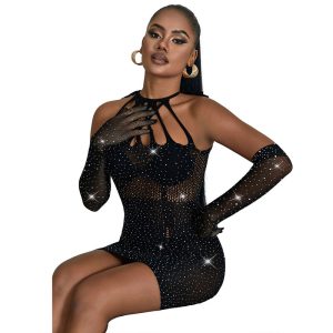Subblime Netjurk met strass zwart one size Subblime Netjurk met strass zwart one size - Afbeelding 3