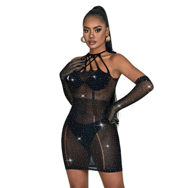 Subblime Netjurk met strass zwart one size